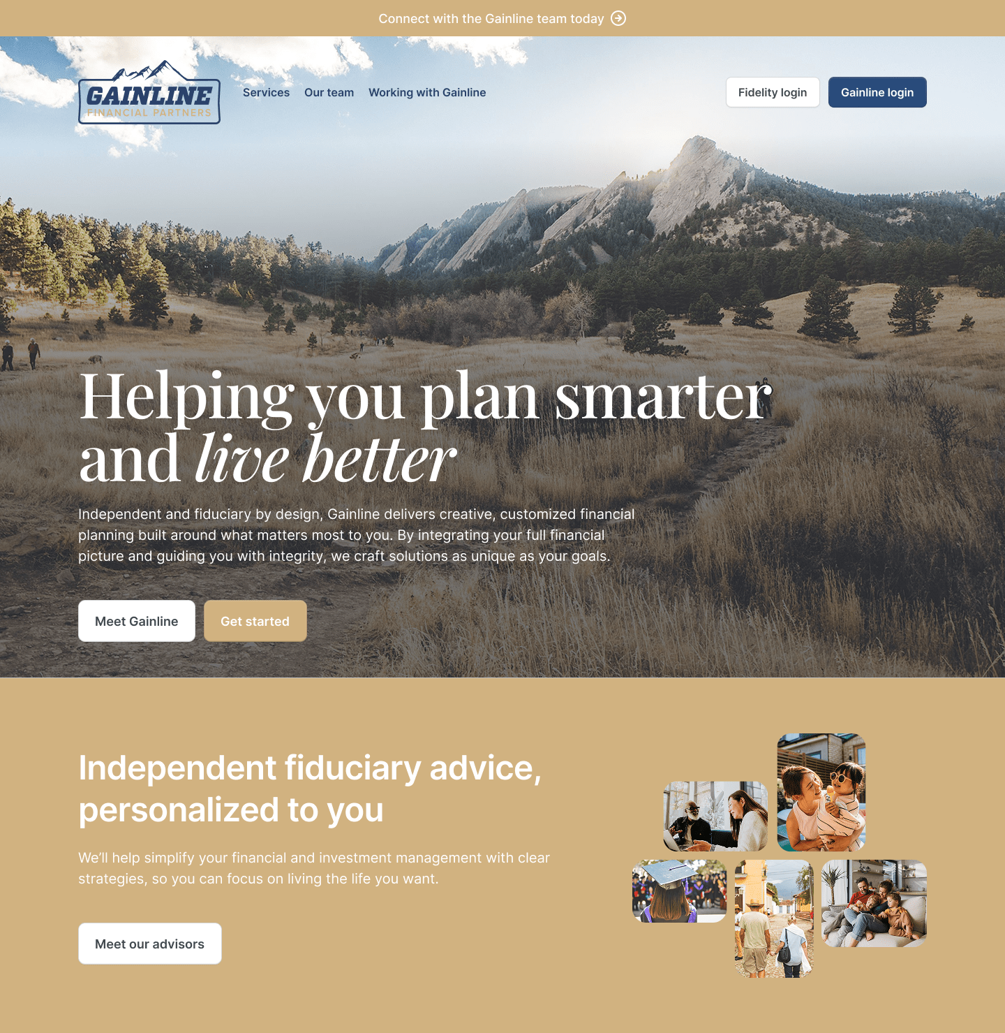 Updated home page (after)