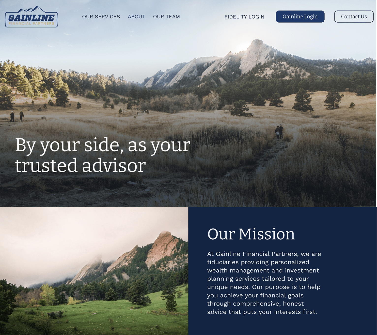 Legacy home page (before)