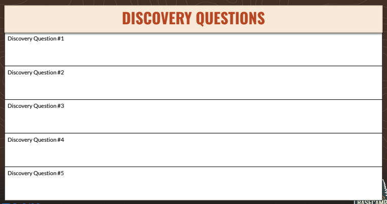 Discovery Questions template